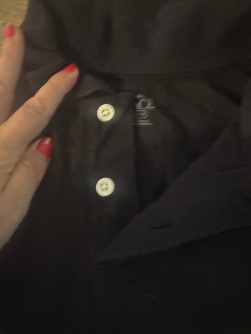 The Children's Place Black Polo Shirt with Two-Button Placket - Picture 3 of 3